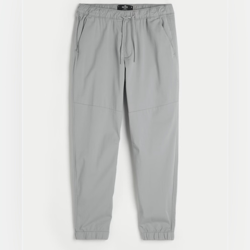 Hollister Light Gray Drawstring Jogger Pants